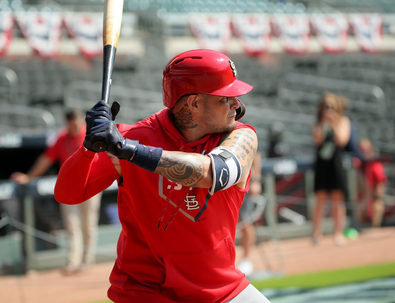 St. Louis Cardinals practice before Game 1 of the NLDS in Atlanta